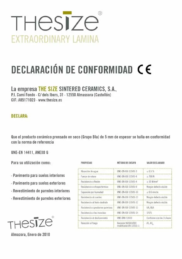 Certificado Neolith 4